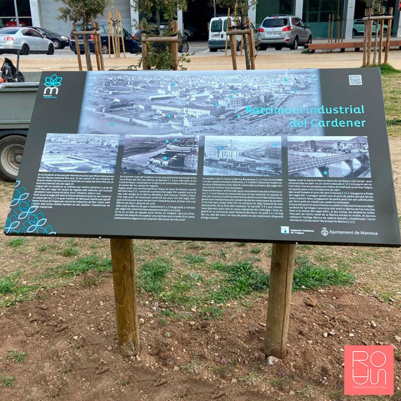 Faristol Fusta per Anella Verda - Senyalització Interpretativa